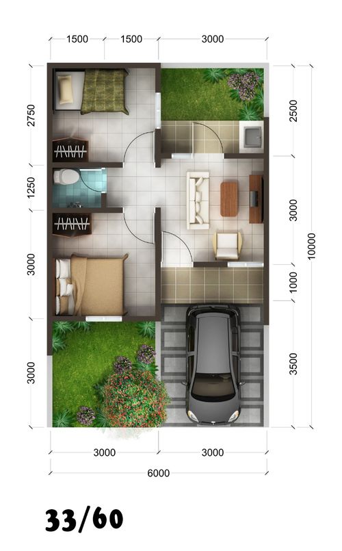 foto denah rumah tipe SILVANA perumahan SERPONG GARDEN 1