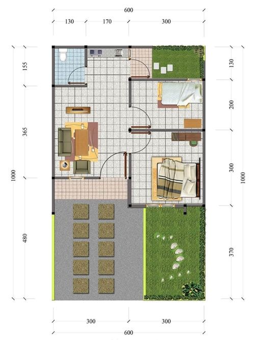 foto denah rumah tipe 30/64 perumahan GRAHA ASRI 4 REJOSARI TAHAP 4