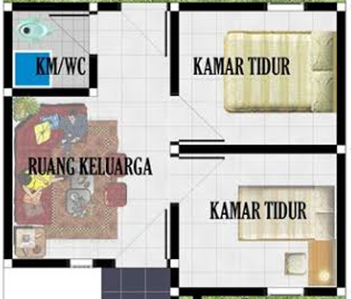 foto denah rumah tipe 36/100 perumahan QUARTA TOYA SULANYAH