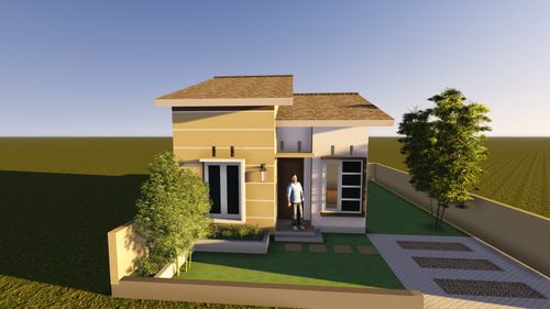 foto tampak rumah tipe 36 perumahan GREEN HARMONY
