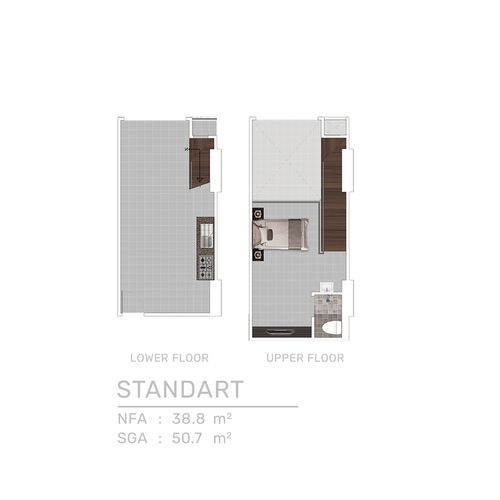 foto denah rumah tipe SOHO STANDART - CORNELL perumahan APARTEMEN CORNELL & DENVER CITRALAND