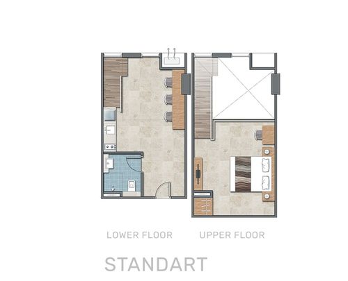 foto denah rumah tipe SOHO STANDART A - DENVER perumahan APARTEMEN CORNELL & DENVER CITRALAND