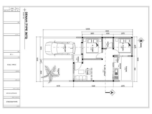 foto denah rumah tipe 36 perumahan Qianna Residence