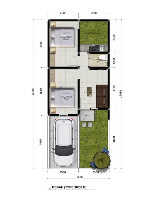 foto denah rumah tipe 30 perumahan Qianna Residence