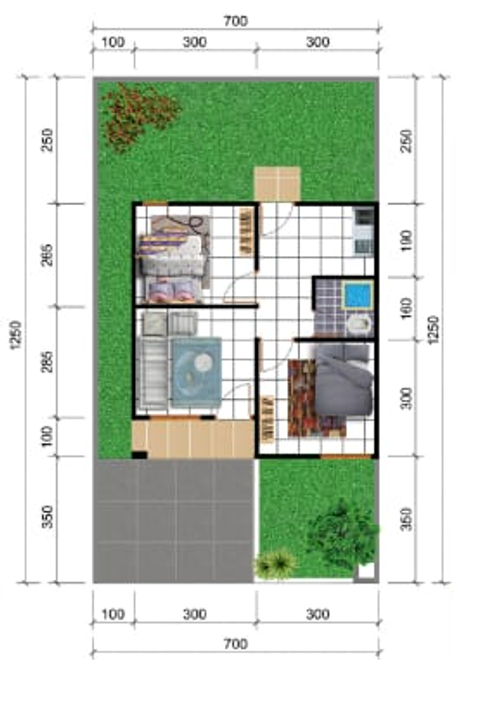 foto denah rumah tipe 36 perumahan VILLA CAHAYA 3