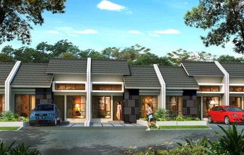 foto tampak rumah tipe 30/99 perumahan Harvest City