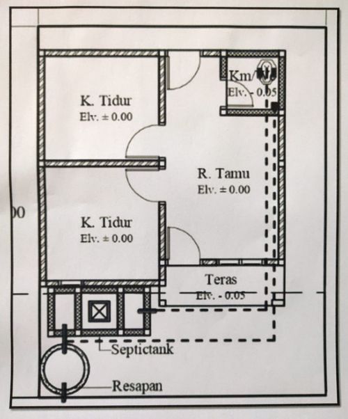 foto denah rumah tipe 36/65 perumahan AKASIAGIRI LAND
