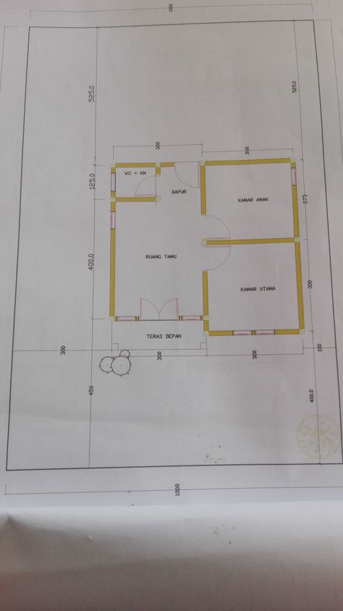 foto denah rumah tipe 36 perumahan KOMPLEK PESONA CABI RAYA