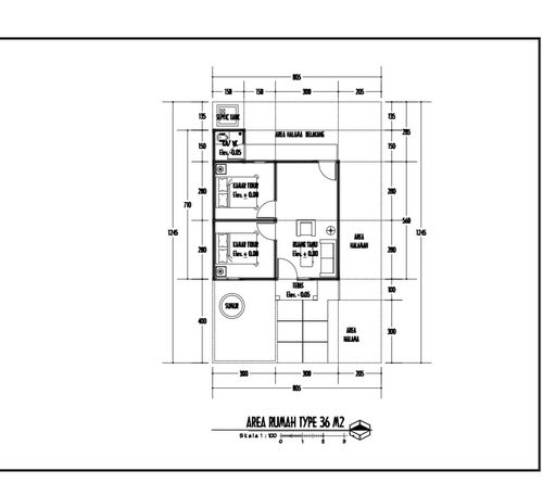 foto denah rumah tipe 36 perumahan Bratanata Residence 5