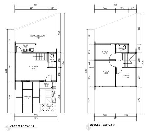 foto denah rumah tipe 60 Compact (565) perumahan G-Land Cilengkrang Residence Blok G-I