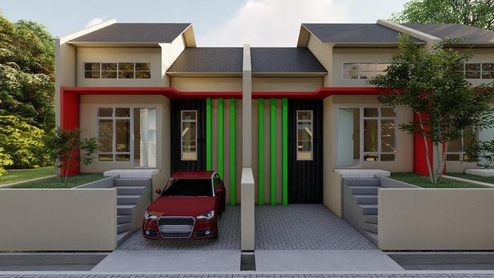foto tampak rumah tipe 36/72 perumahan Marison Regency Tanjungsari