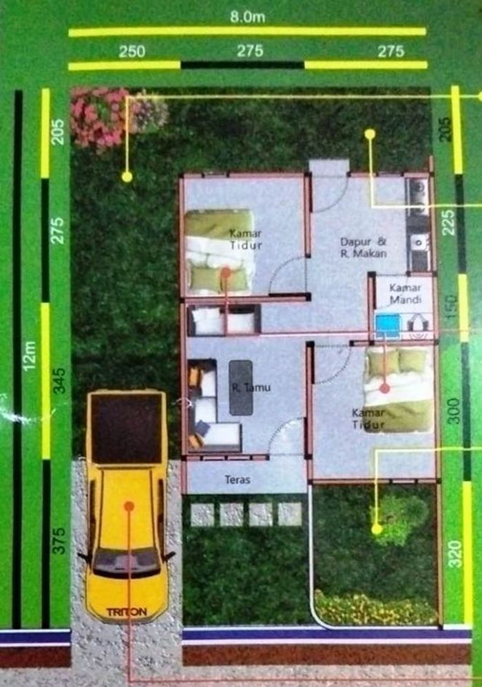foto denah rumah tipe 36 perumahan Griya Permata Barokah