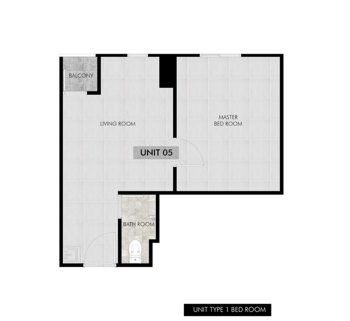 foto denah rumah tipe 1 Bedroom - Tower Milenia perumahan Urbantown Serpong