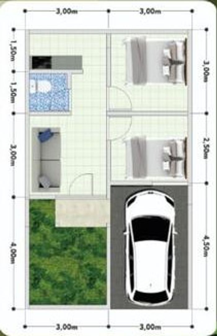 foto denah rumah tipe 36/60L perumahan ALANA HILLS REGENCY