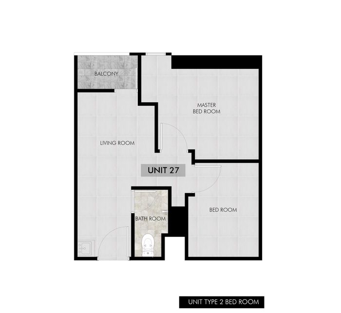 foto denah rumah tipe 2 Bedroom 39 - Tower Milenia perumahan Urbantown Serpong