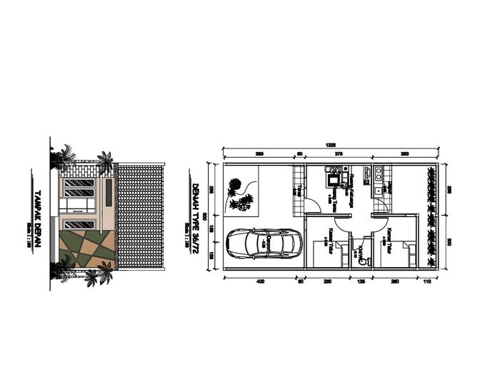 foto denah rumah tipe subsidi perumahan Elza HIMALAYA asri