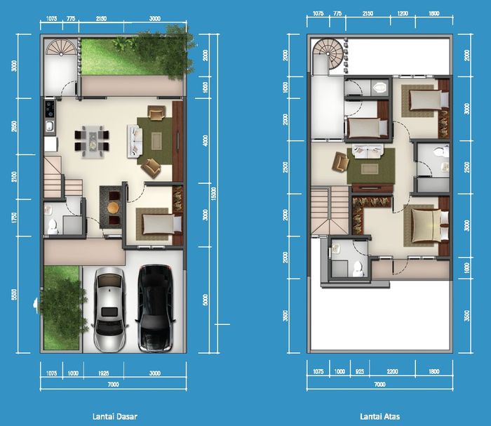 foto denah rumah tipe LUCENTA perumahan DISCOVERY LUMINA BINTARO JAYA