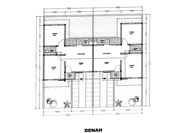 foto denah rumah tipe ANTHURIUM perumahan SERPONG GARDEN 1