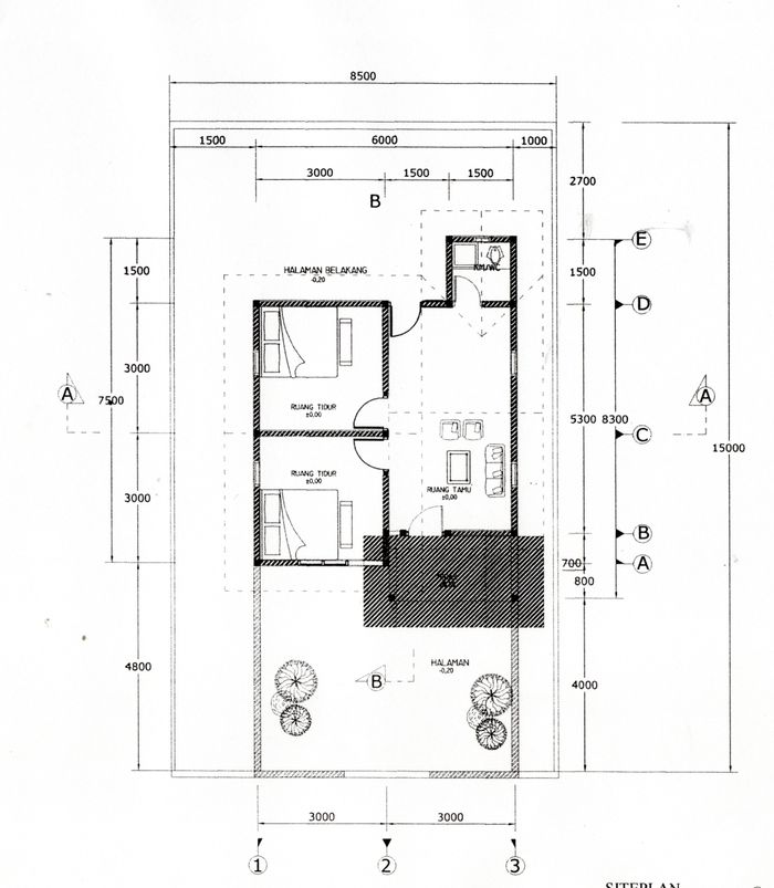 foto denah rumah tipe 36 perumahan Damai Residence 1