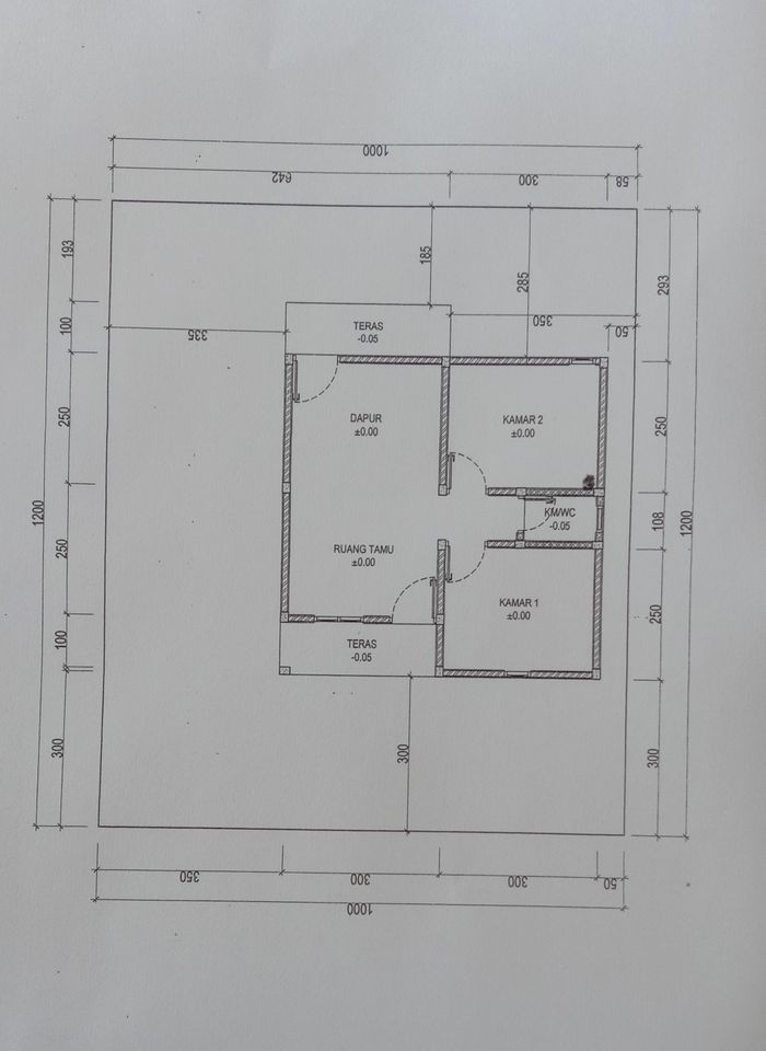 foto denah rumah tipe 36 perumahan Grand Apernas Majener