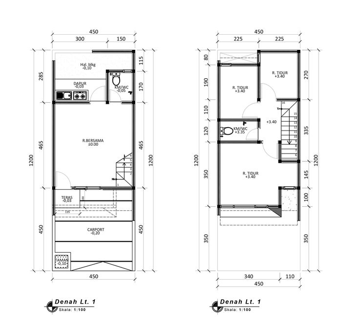 foto denah rumah tipe 62 Compact (725) perumahan City Garden Residence Blok Fontana