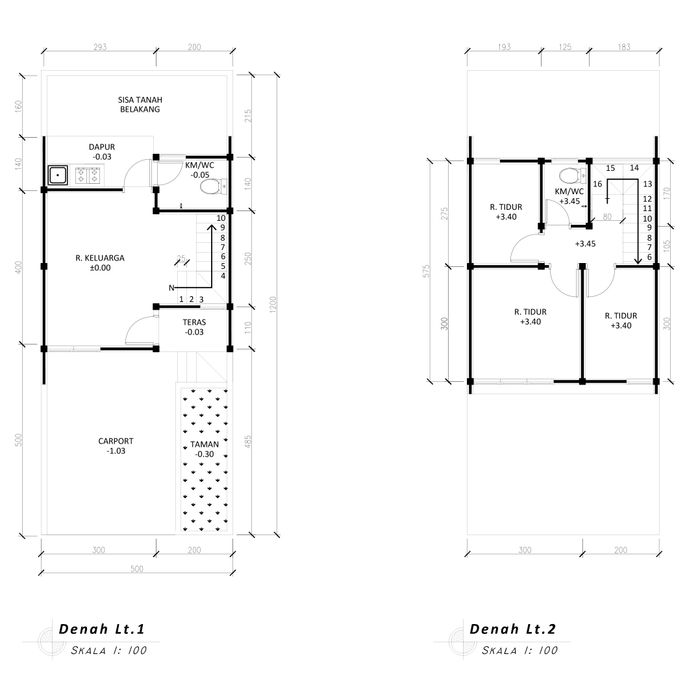 foto denah rumah tipe 50 Compact (419) perumahan G-Land Padalarang Residence