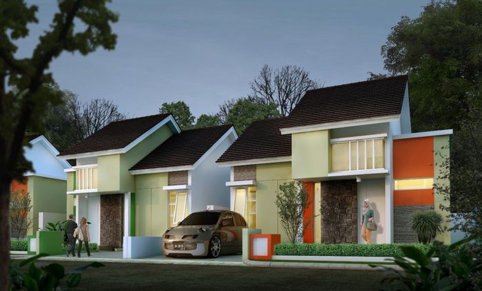 foto tampak rumah tipe Zafira perumahan Mahatama Regency