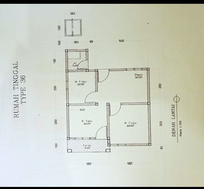 foto denah rumah tipe 36 perumahan SIPORIO 2