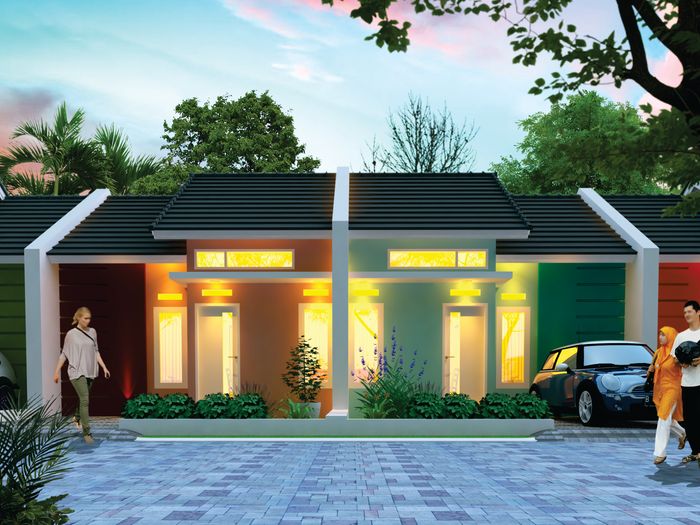 foto tampak rumah tipe Arafah perumahan GRIYA PELANGI SAKINAH 2