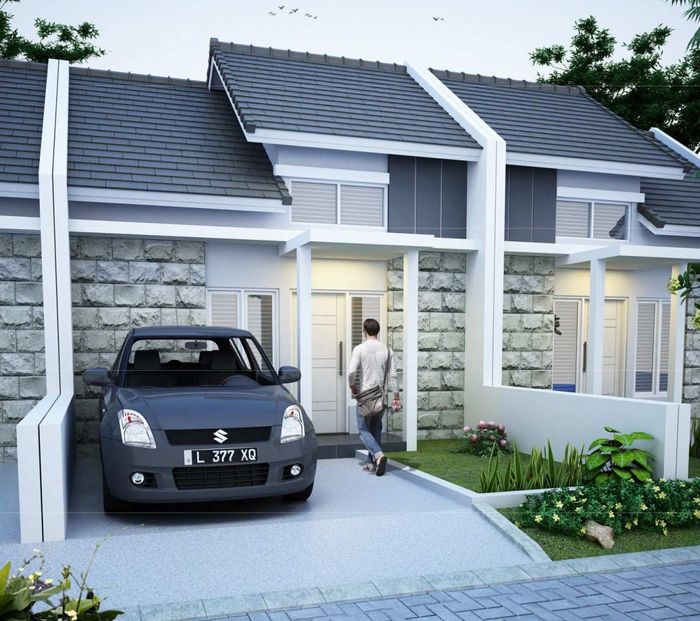 foto tampak rumah tipe 36 / 72 perumahan Graha Puncak Anomsari II / Puncak Ganara