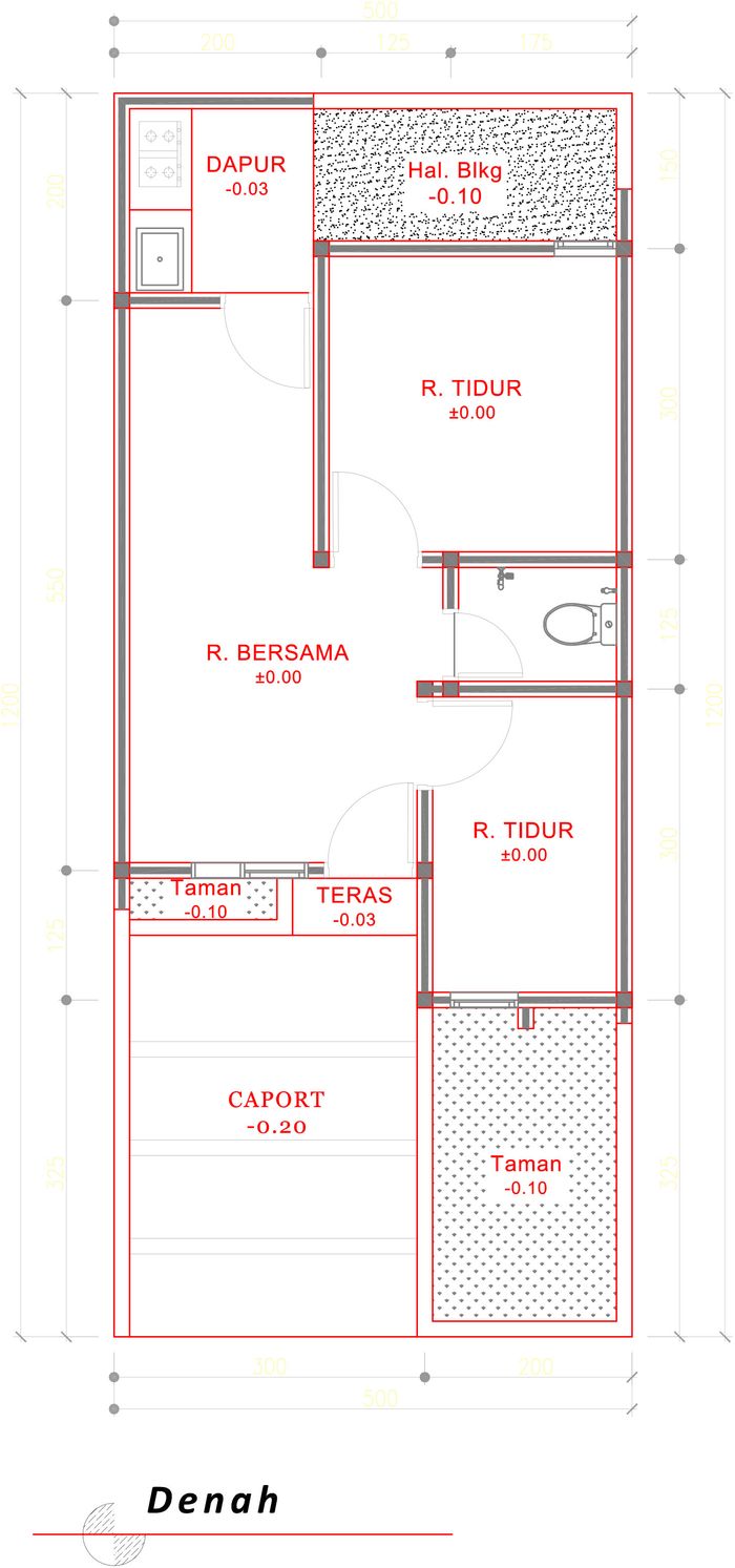 foto denah rumah tipe 36 Mezzanine (329) perumahan G-Land Katapang Residence 1