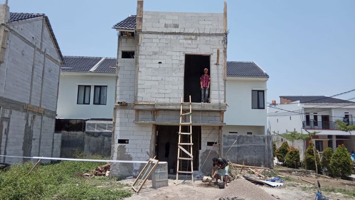 foto tampak rumah tipe 50 Compact (474) perumahan G-Land Ciwastra Park