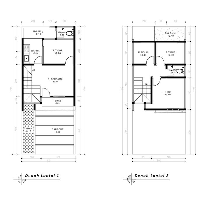 foto denah rumah tipe 50 Compact (497) perumahan G-Land Ciwastra Park