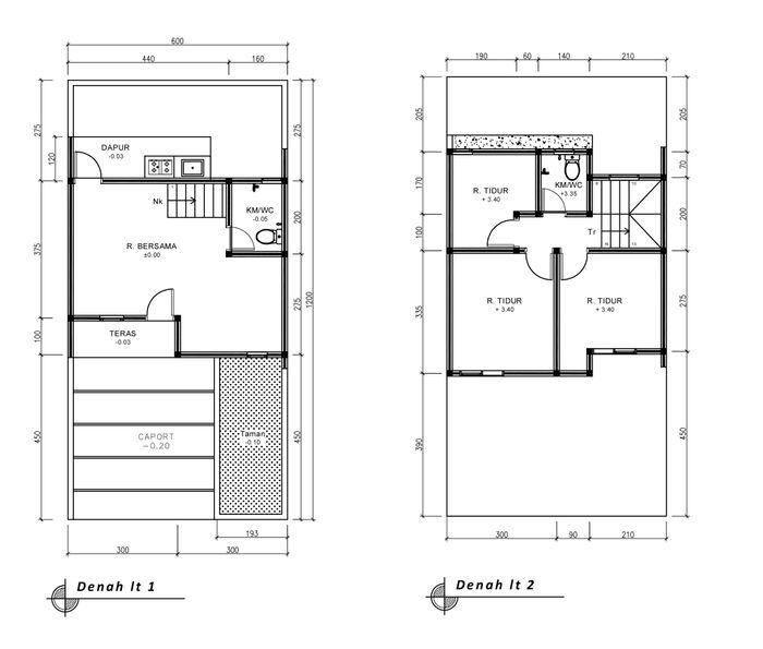 foto denah rumah tipe 60 Compact (549) perumahan G-Land Ciwastra Park