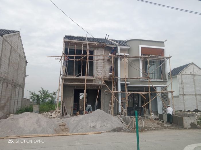 foto tampak rumah tipe 60 Compact (588) perumahan G-Land Ciwastra Park