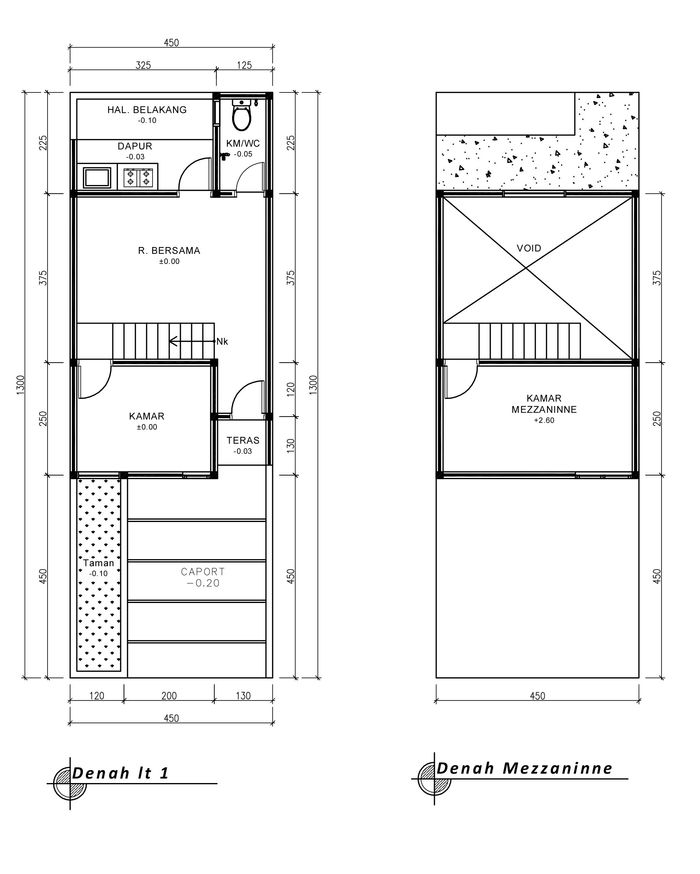 foto denah rumah tipe 42 Mezzanine (430) perumahan G-Land Ciwastra Park