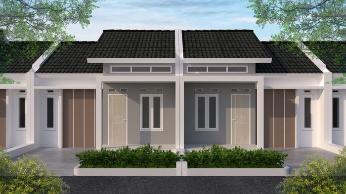 foto tampak rumah tipe 36/60 perumahan MUTIARA SALBI