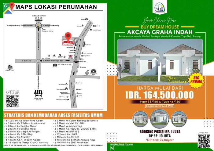 foto tampak rumah tipe 36 perumahan AKCAYA GRAHA INDAH