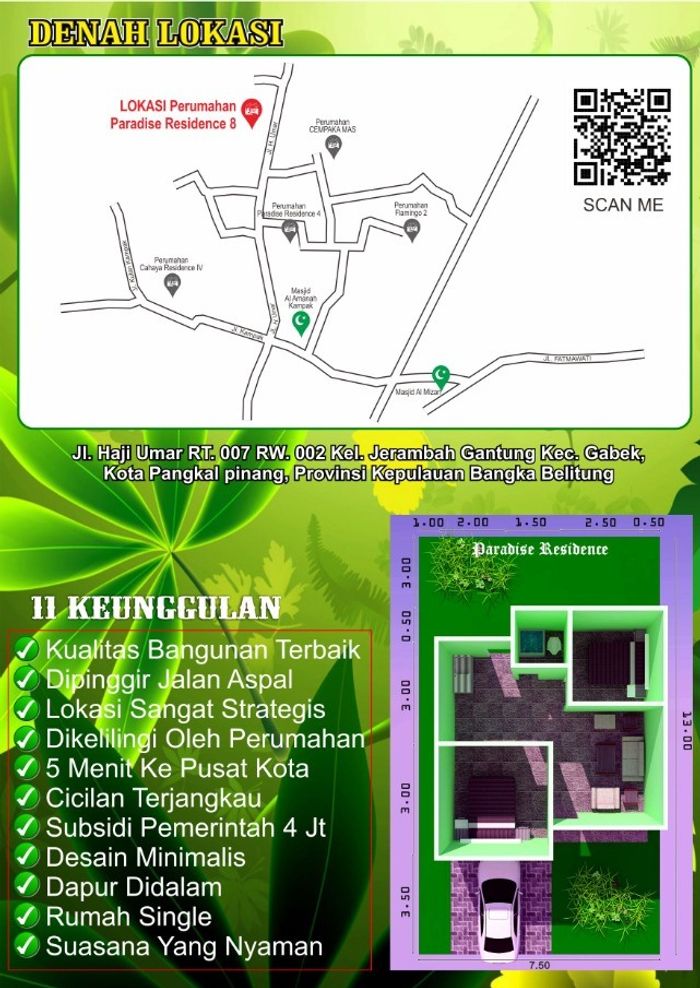 foto denah rumah tipe 36 perumahan Paradise Residence 8