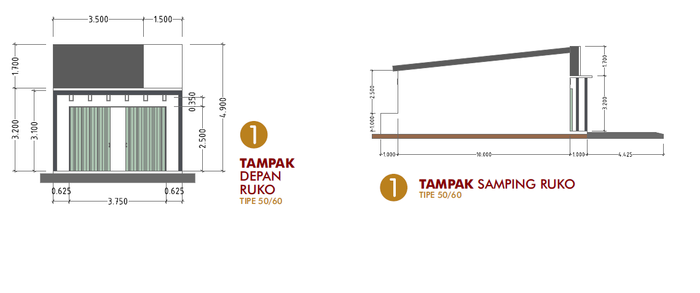 foto tampak rumah tipe 50 perumahan Safania Residence
