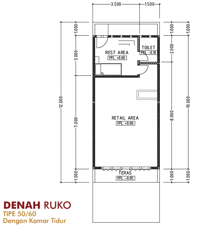 foto denah rumah tipe 50 perumahan Safania Residence