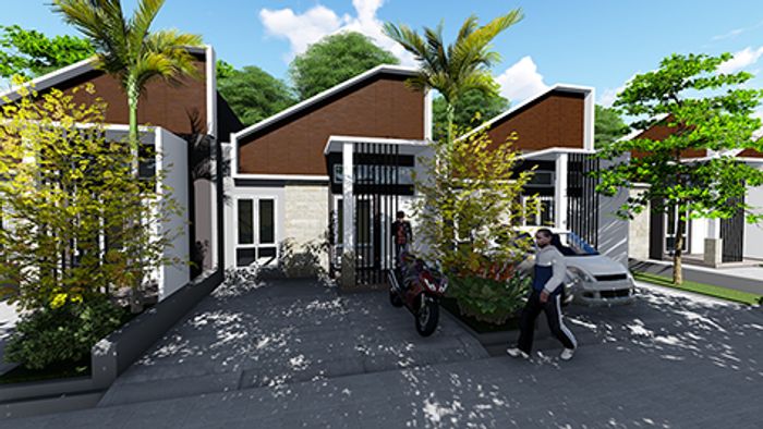 foto tampak rumah tipe 45 perumahan Kirana South ARQ