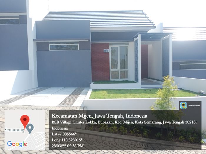 foto tampak rumah tipe Damar 30 perumahan BSB Village Lokka Kayon
