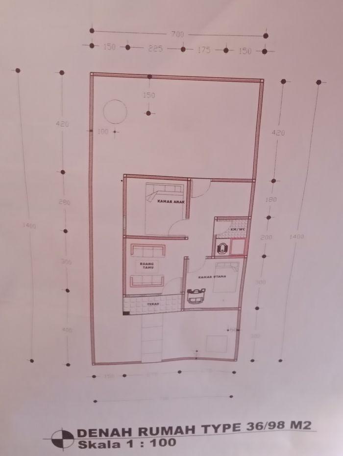 foto denah rumah tipe 36 perumahan Perumahan Sevilla