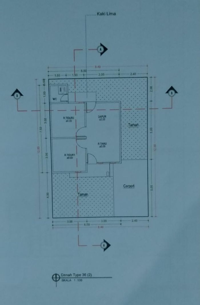 foto denah rumah tipe 36 perumahan PERUMAHAN SAFALAND 1
