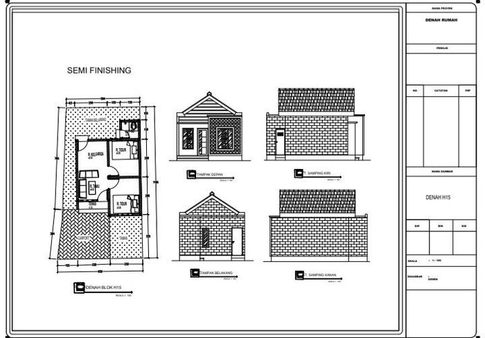 foto denah rumah tipe 30 perumahan GRYA ADI PANJI ASRI 2