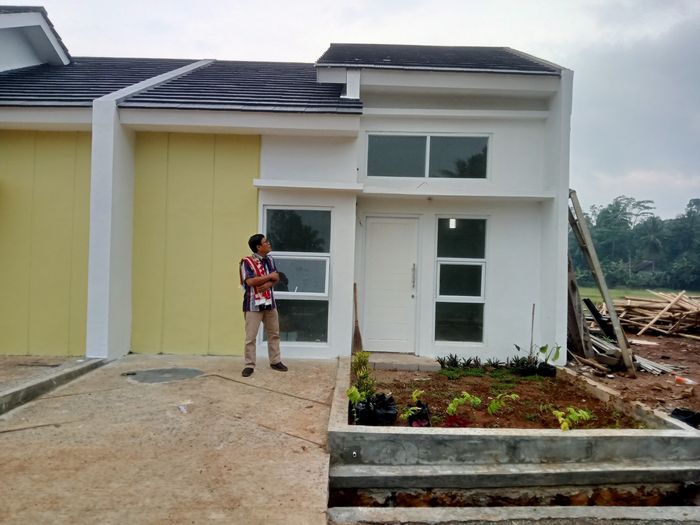 foto tampak rumah tipe 30/60 perumahan Grand Mutiara Bougenville