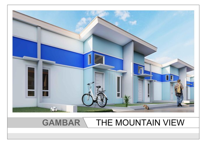 foto tampak rumah tipe 36/72 perumahan THE MOUNTAIN VIEW BARRU