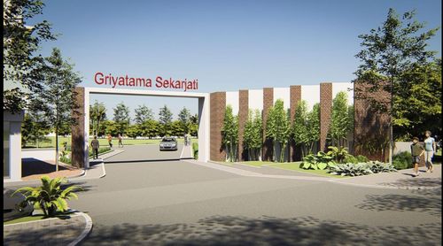 foto gerbang perumahan Griyatama Sekarjati