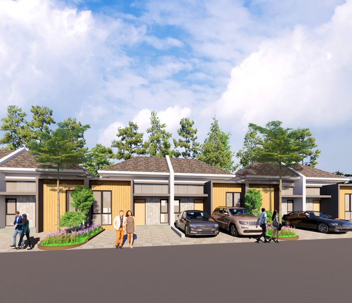 foto tampak rumah tipe MAJAPAHIT LAKEHOMES 36/72 (MAR 22) perumahan PANJIBUWONO RESIDENCE